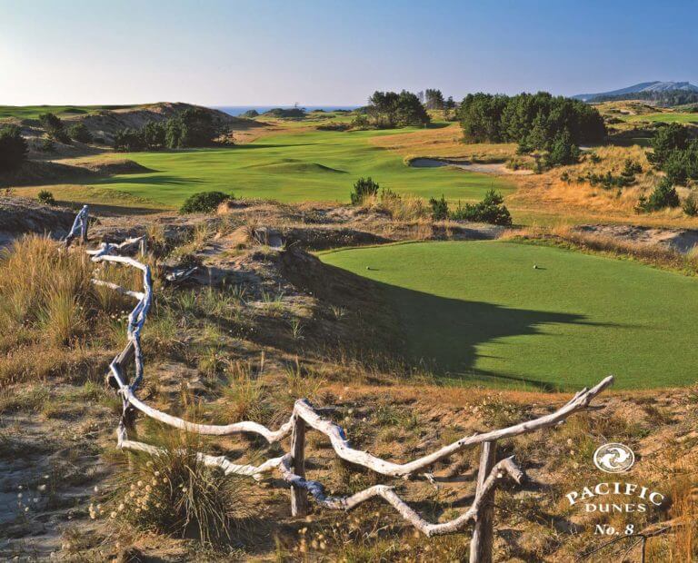 Image depicting the 8th hole fantastic views, Pacific Dunes Golf Course, Bandon Dunes Golf Resort, Oregon, USA