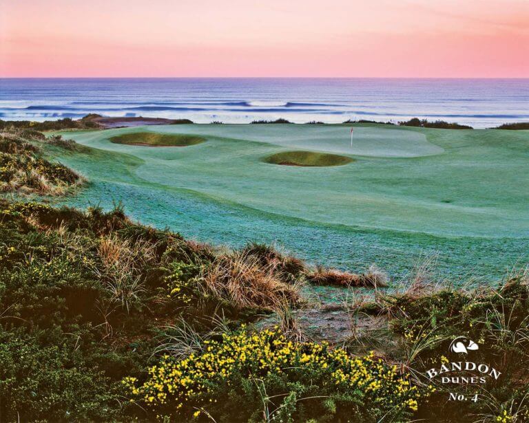 Image depicting the 4th fairway on the Bandon Dunes Golf Course at Bandon Dunes Golf Resort, Oregon, USA