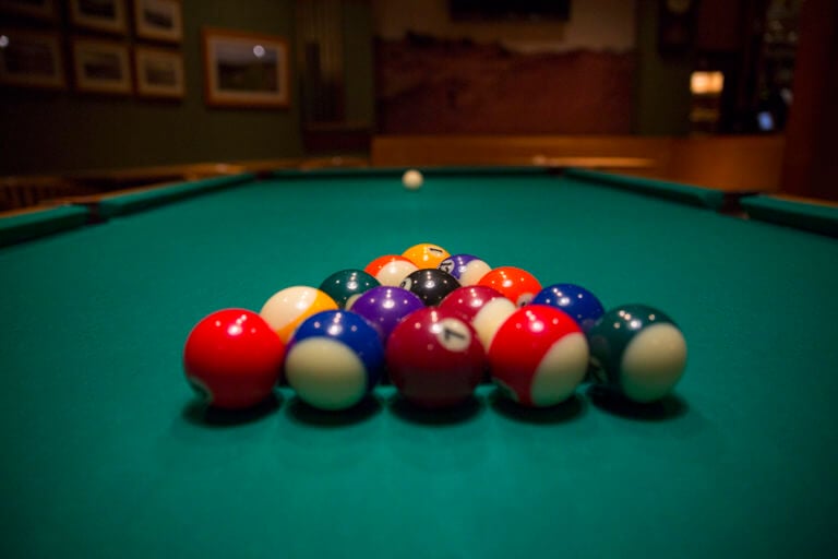 Image of The Bunker Bar pool table, Bandon Dunes Golf Resort, Oregon, USA