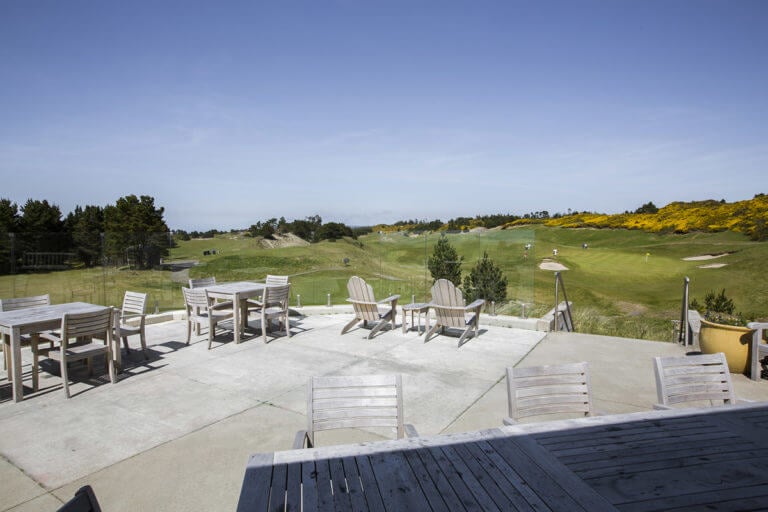 Image depicting the views from the Pacific Grill Deck, Bandon Dunes Golf Resort, Oregon, USA