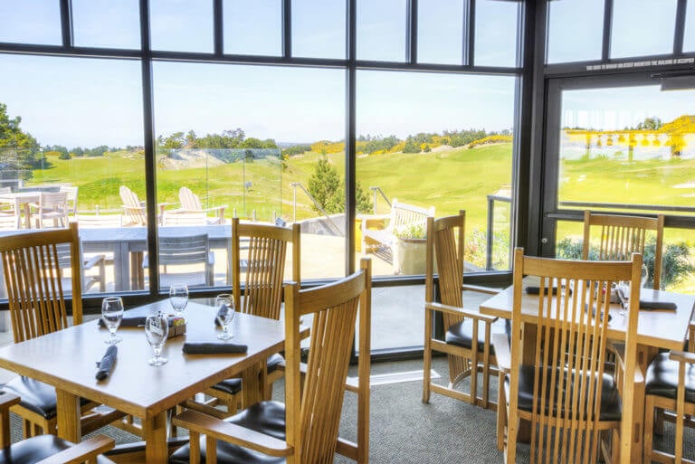 Image depicting the inside of the Pacific Grill Restaurant at Bandon Dunes Golf Resort, Oregon, USA