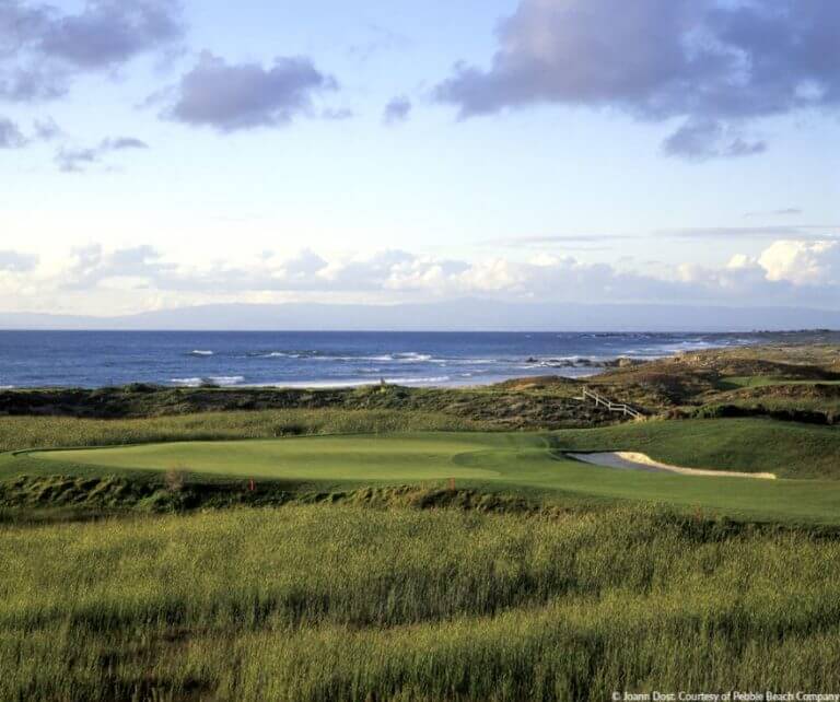 Image of the 7th green at The Links at Spanish Bay Golf Course, Pebble Beach, California, USA