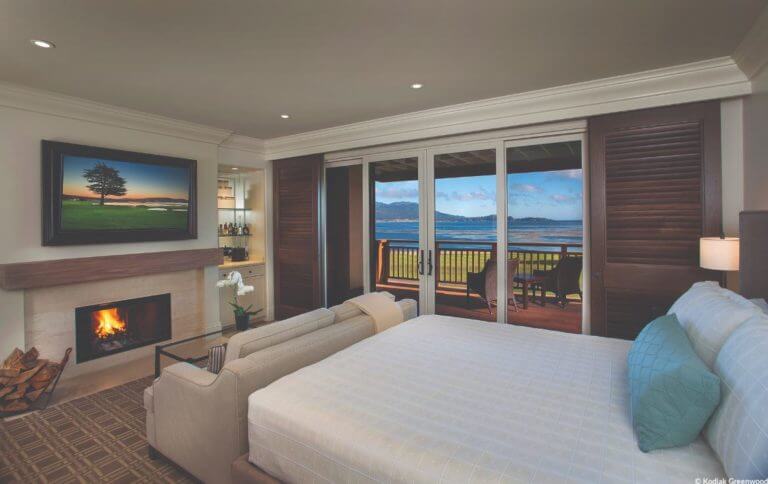 Inside an Ocean View Room at The Lodge at Pebble Beach, CA, USA