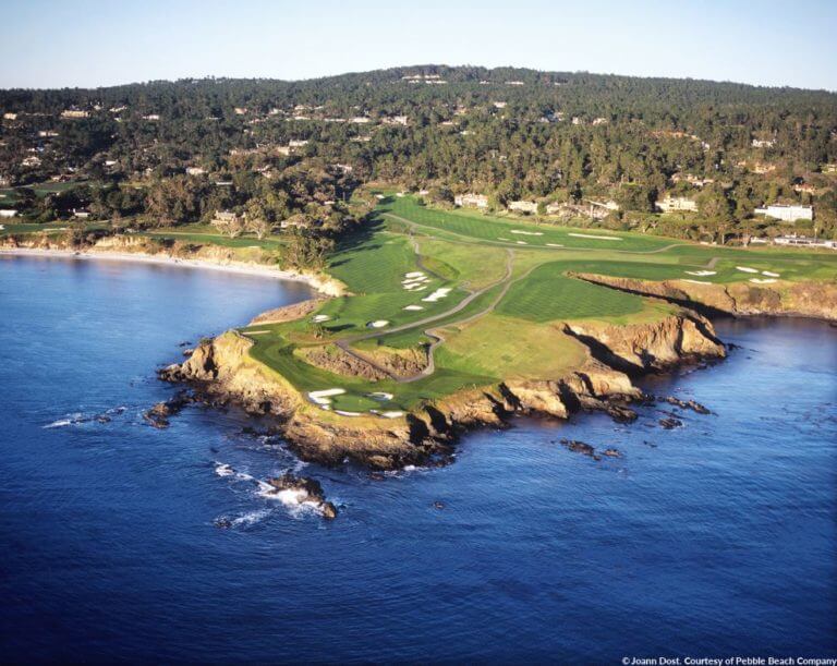 Aerial Image of the Golf Links Holes 6,7, & 8th, Pebble Beach, California, USA