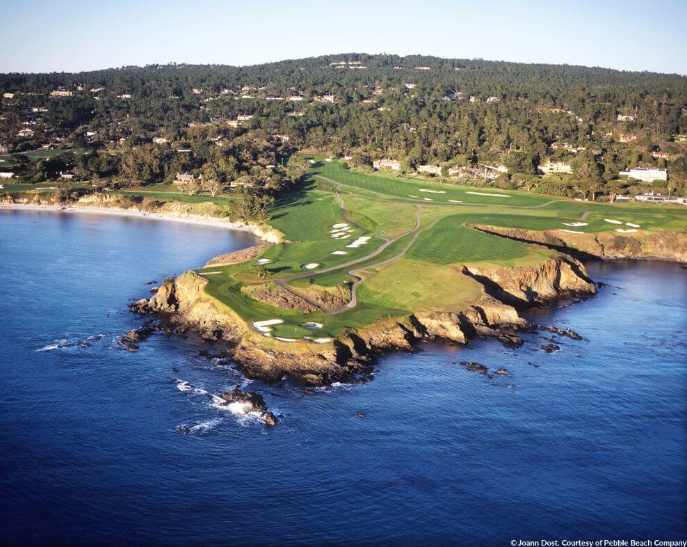 Aerial Image of the Golf Links Holes 6,7, & 8th, Pebble Beach, California, USA