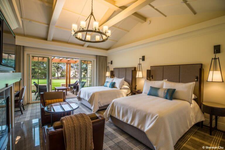 Image displaying the a Fairway One Cottage Queen Bedroom at Pebble Beach, California, USA