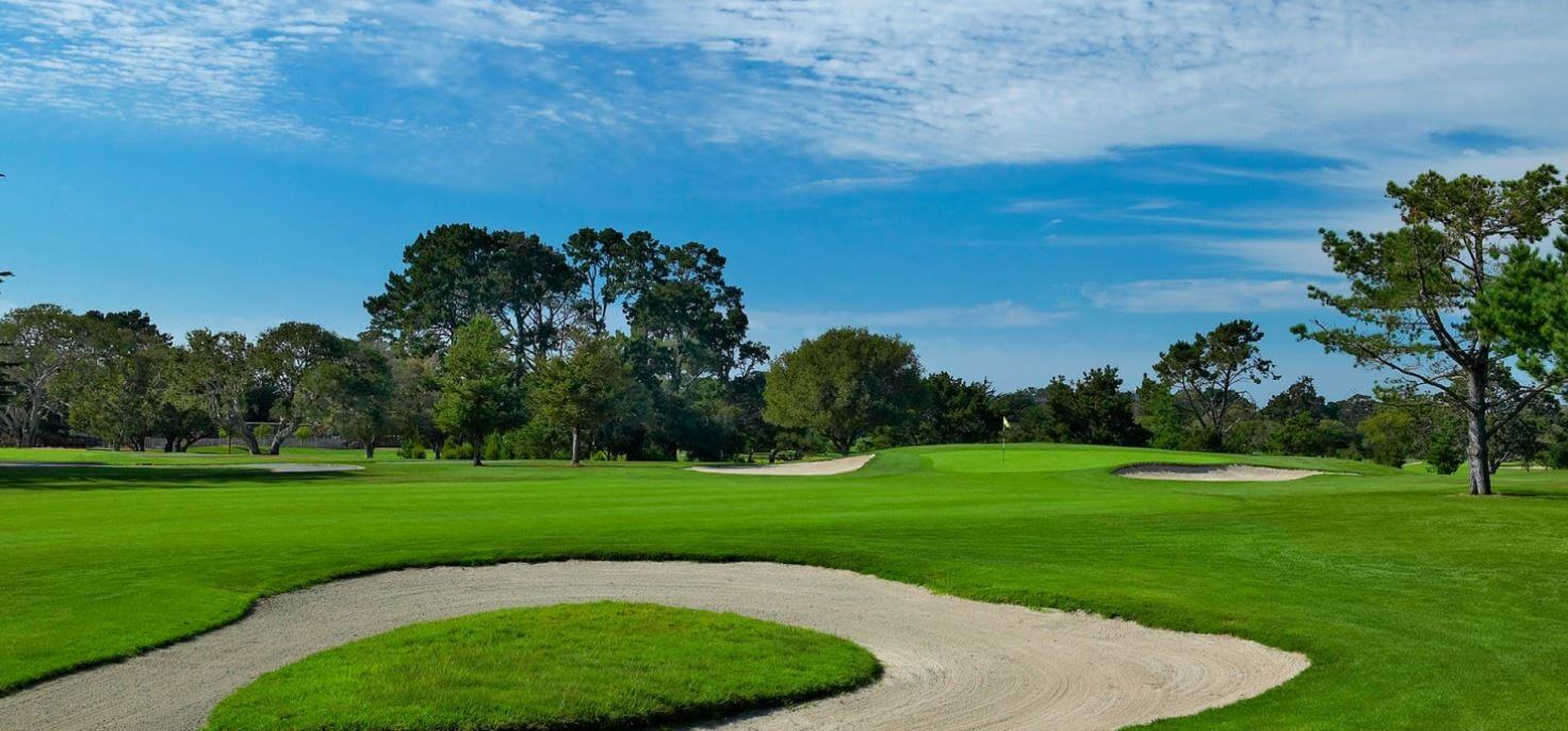 Image depicting one of many fairway bunkers of the Del Monte Golf Course, Pebble Beach, Monterey, California