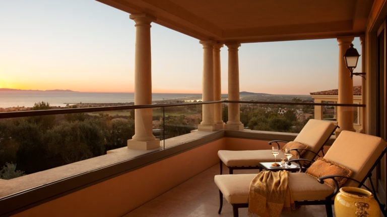 Image showing the view from a private villa terrace at Pelican Hill Resort, Newport, California, USA