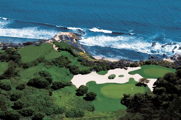 Aerial Image of the Par 3 Ocean South Course at Pelican Hill Resort, Newport, California, USA