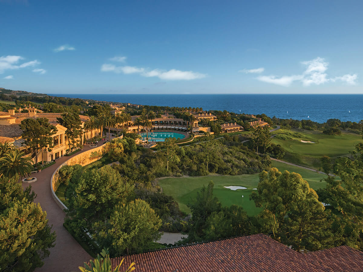 Aerial Image of Pelican Hill Resort, Newport, California, USA