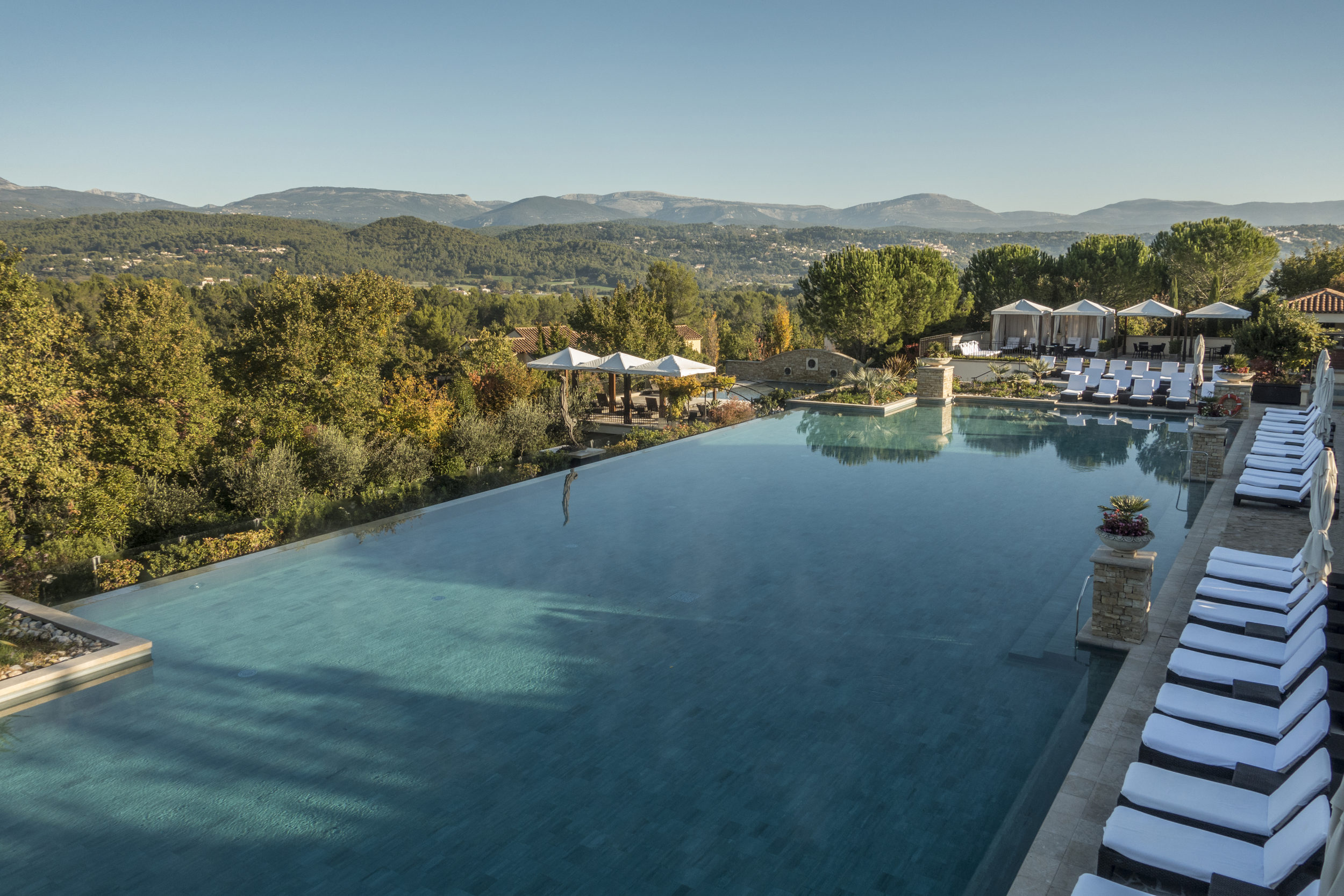 Image depicting the infinity pool and surrounding forest, Terre Blanche, Tourrettes, French Riviera
