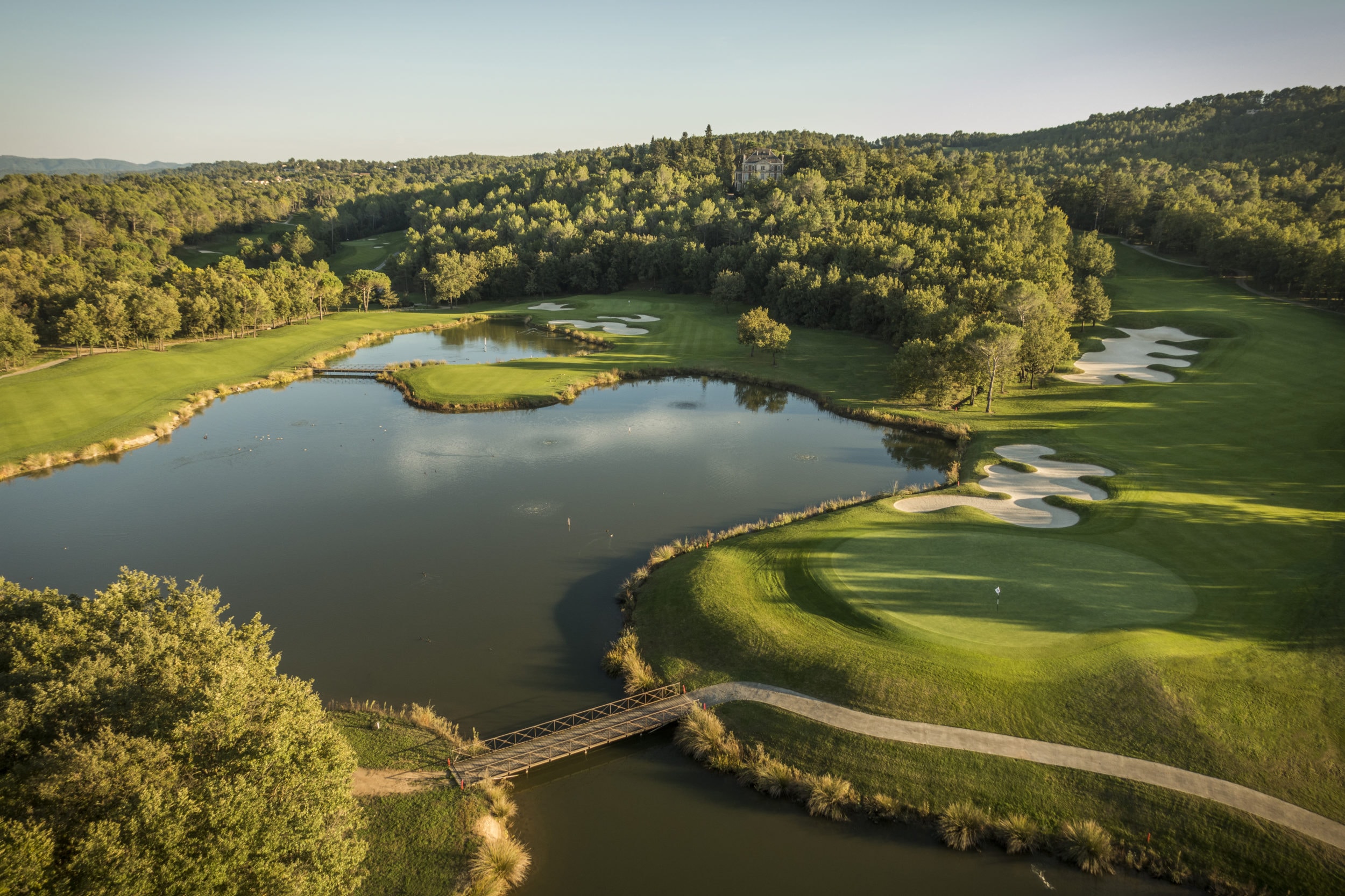 Aerial Image of the Chateau course, Terre Blanche, Tourrettes, French Riviera