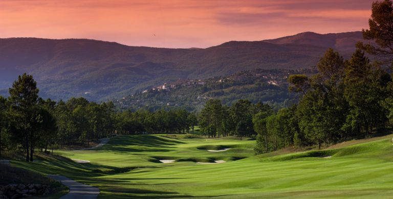 Image of Le Chateau Course, and surrounding mountains, Terre Blanche, Tourrettes, French Riviera