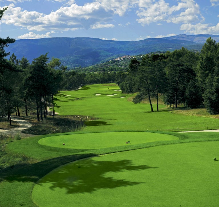 Image of descending tee boxes on the Riou course, Terre Blanche, Tourrettes, French Riviera