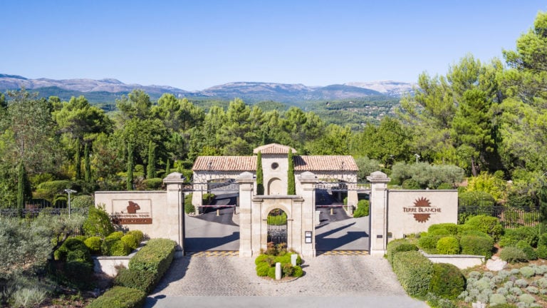 Image of the resort entrance gate, Terre Blanche, Tourrettes, French Riviera