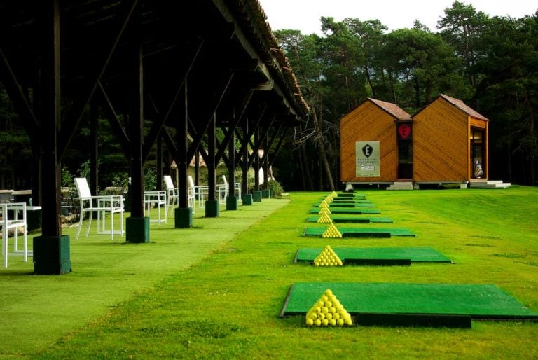 Image of the golf driving range at Chateau de Taulane, France.