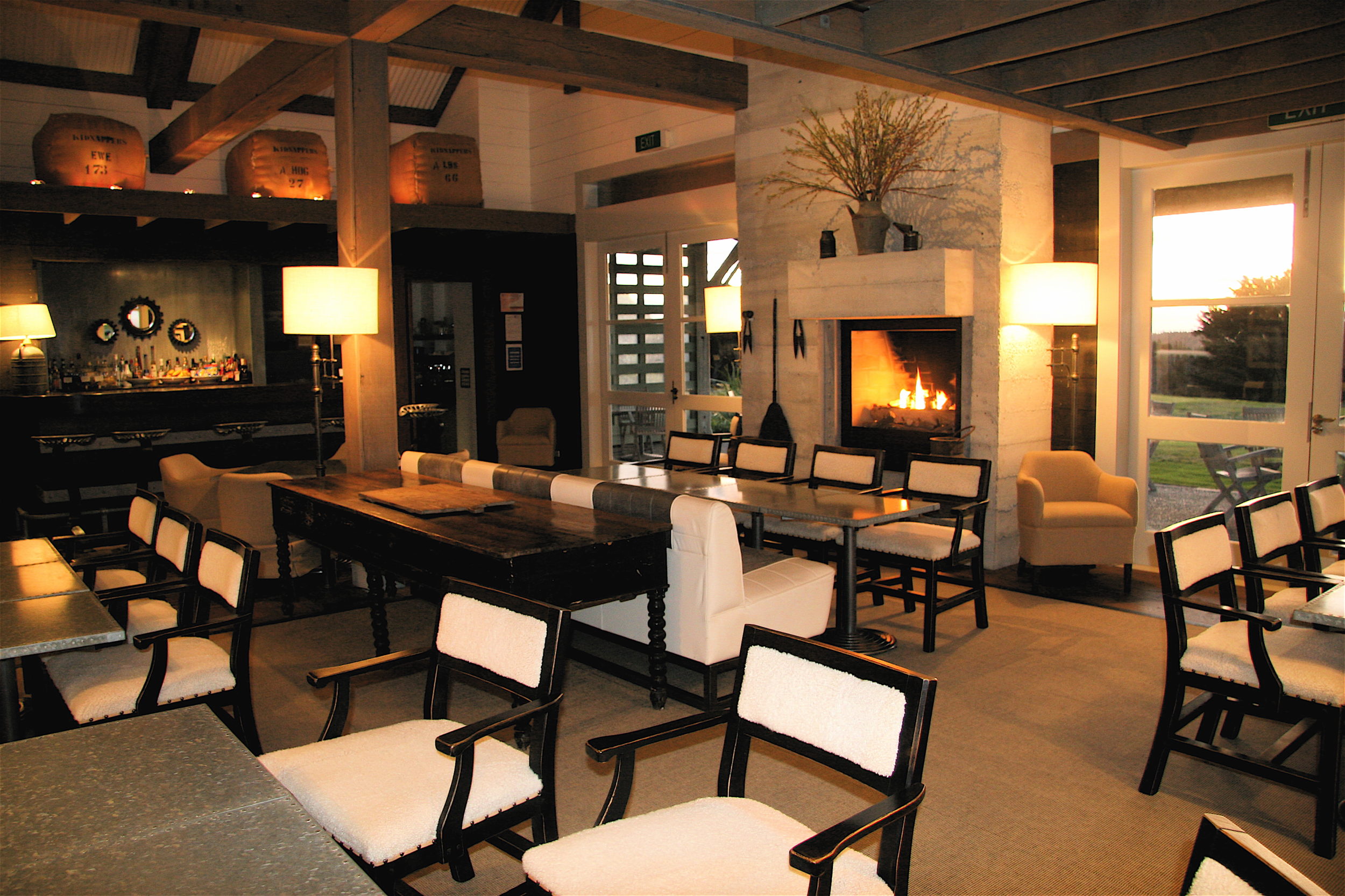 Inside the clubhouse at Cape Kidnappers, Hawke's Bay, New Zealand