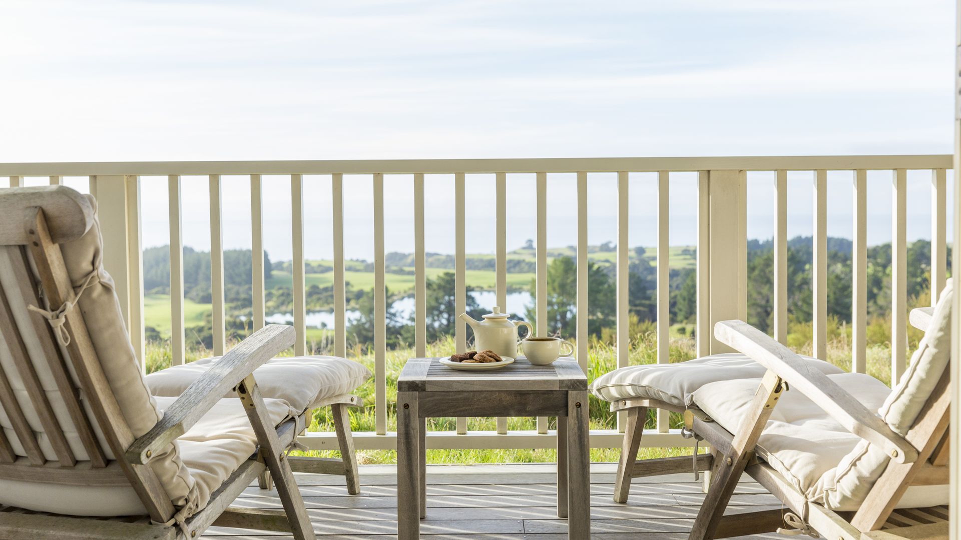 View from a ridge suite balcony, Cape Kidnappers, Hawke's Bay, New Zealand