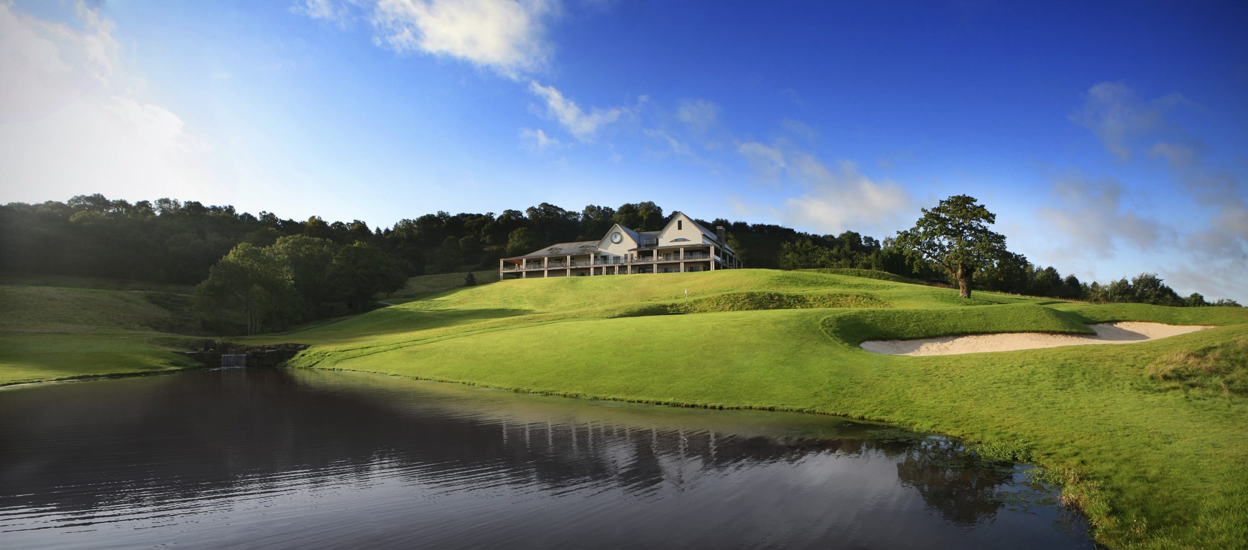 View of the Twenty Ten Clubhouse, The Celtic Manor Resort, Usk Valley, Wales, United Kingdom