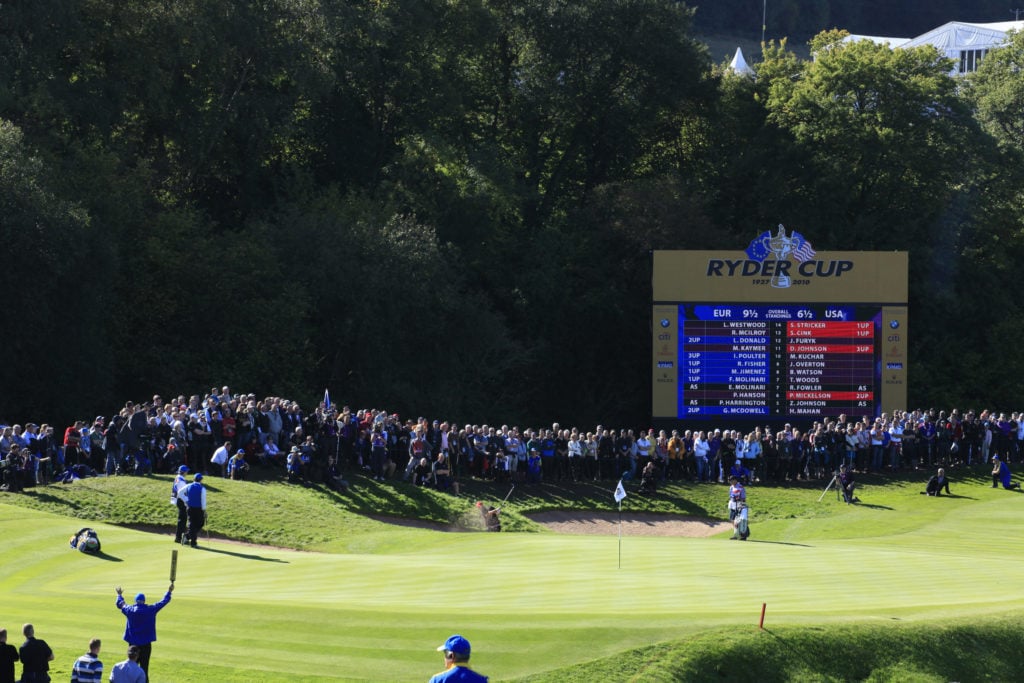 View of the 2010 Ryder Cup at The Celtic Manor Resort, Usk Valley, Wales, United Kingdom
