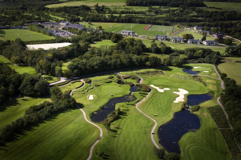 Aerial shot of the Lake Course, The Vale Resort, Wales
