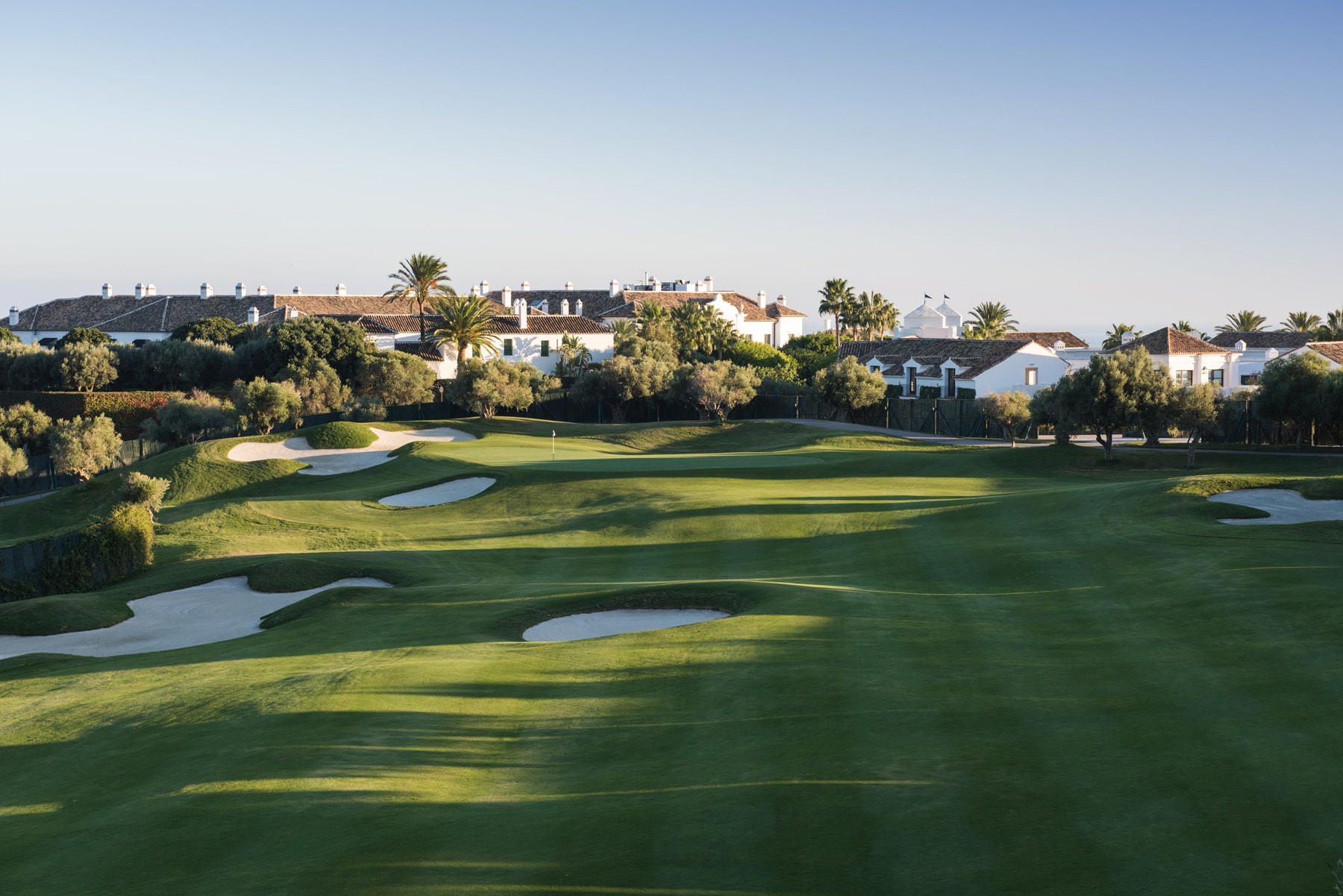 View of the 9th fairway, Finca Cortesin, Casares, Malaga, Spain