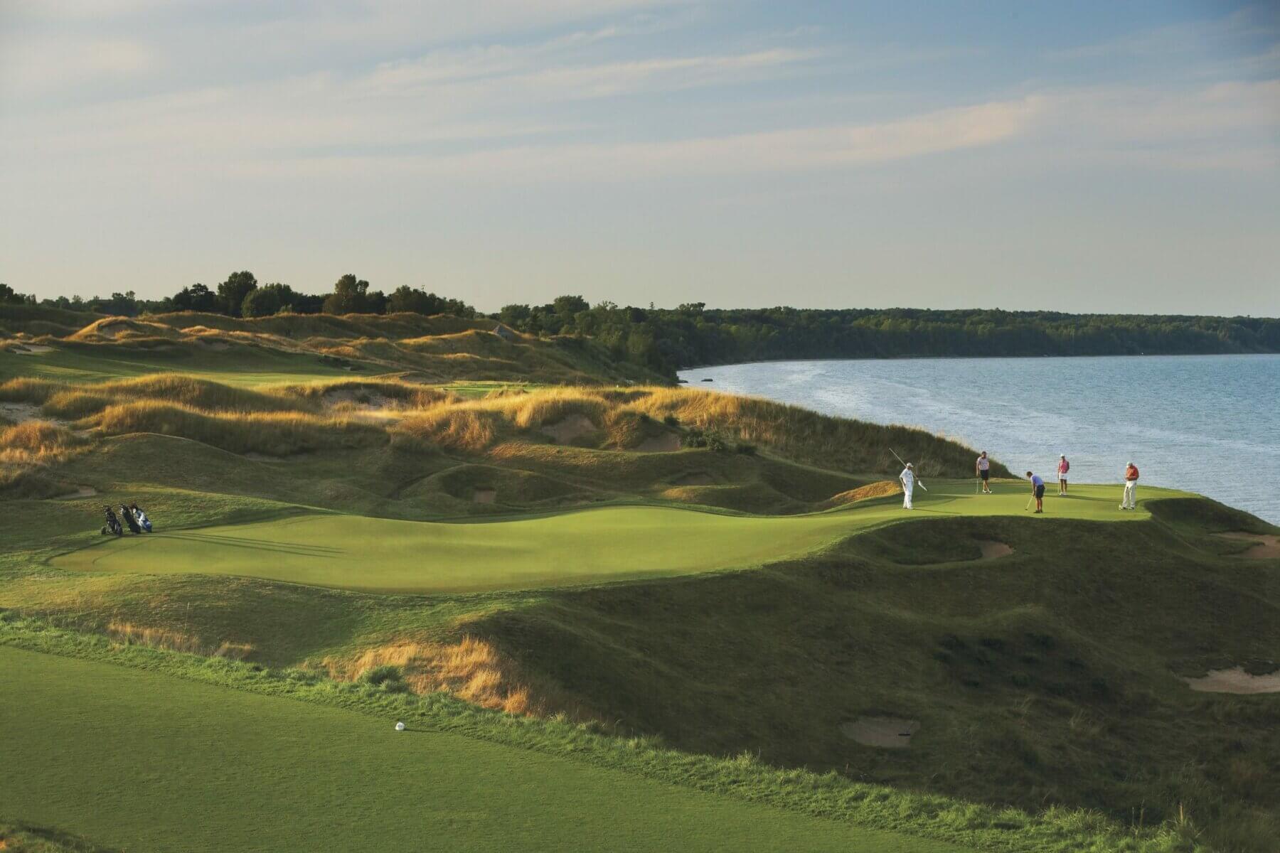 Image of the Straits 12th tee by the sea, Destination Kohler, Wisconsin, USA
