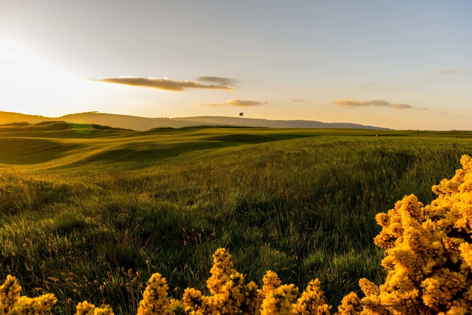 Image of the 4th green on the Fortrose and Rosemarkie golf Links, Inverness, Scotland
