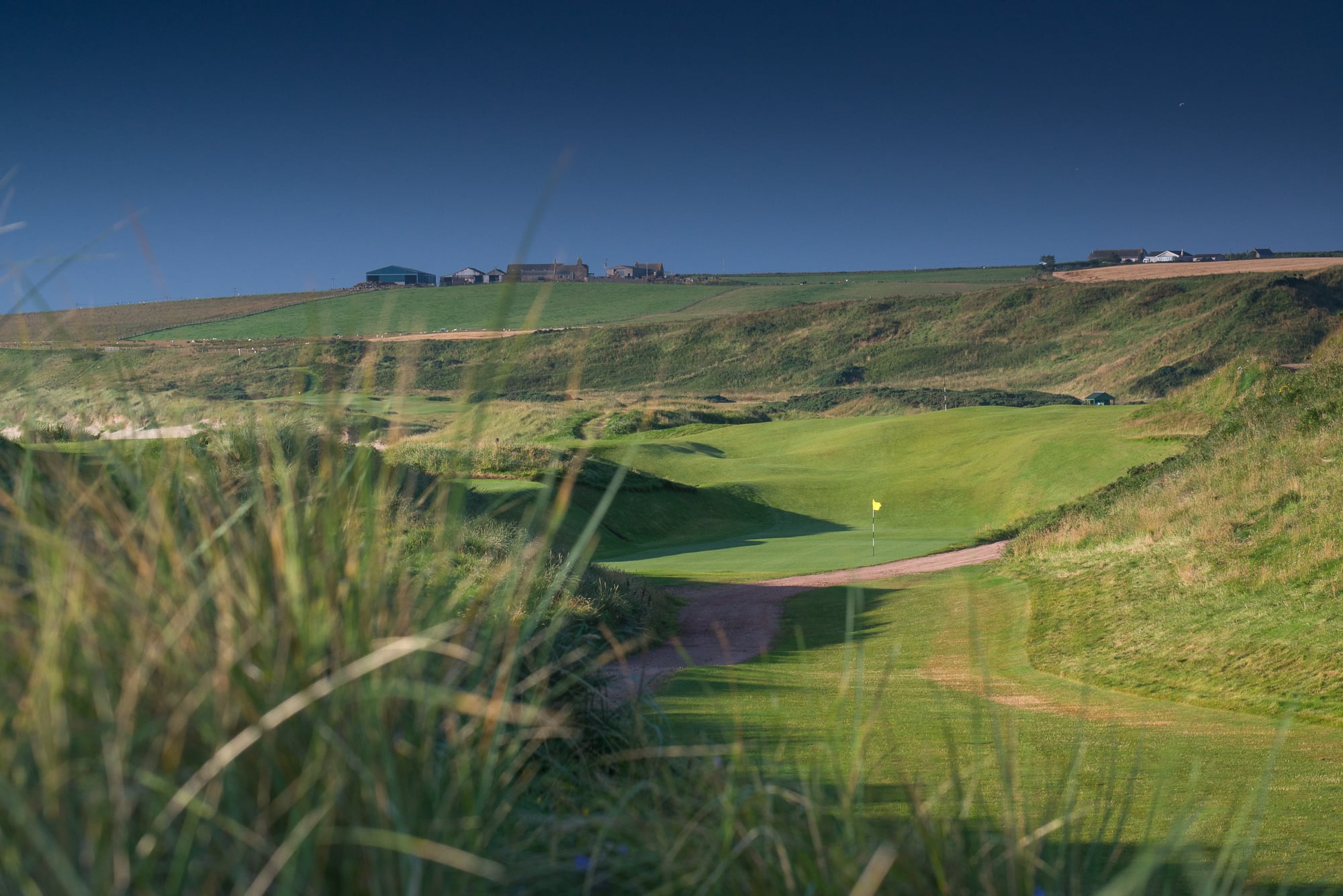 Image of the 14th green and fairway on the Championship Links Golf Course, Cruden Bay, Aberdeenshire, Scotland