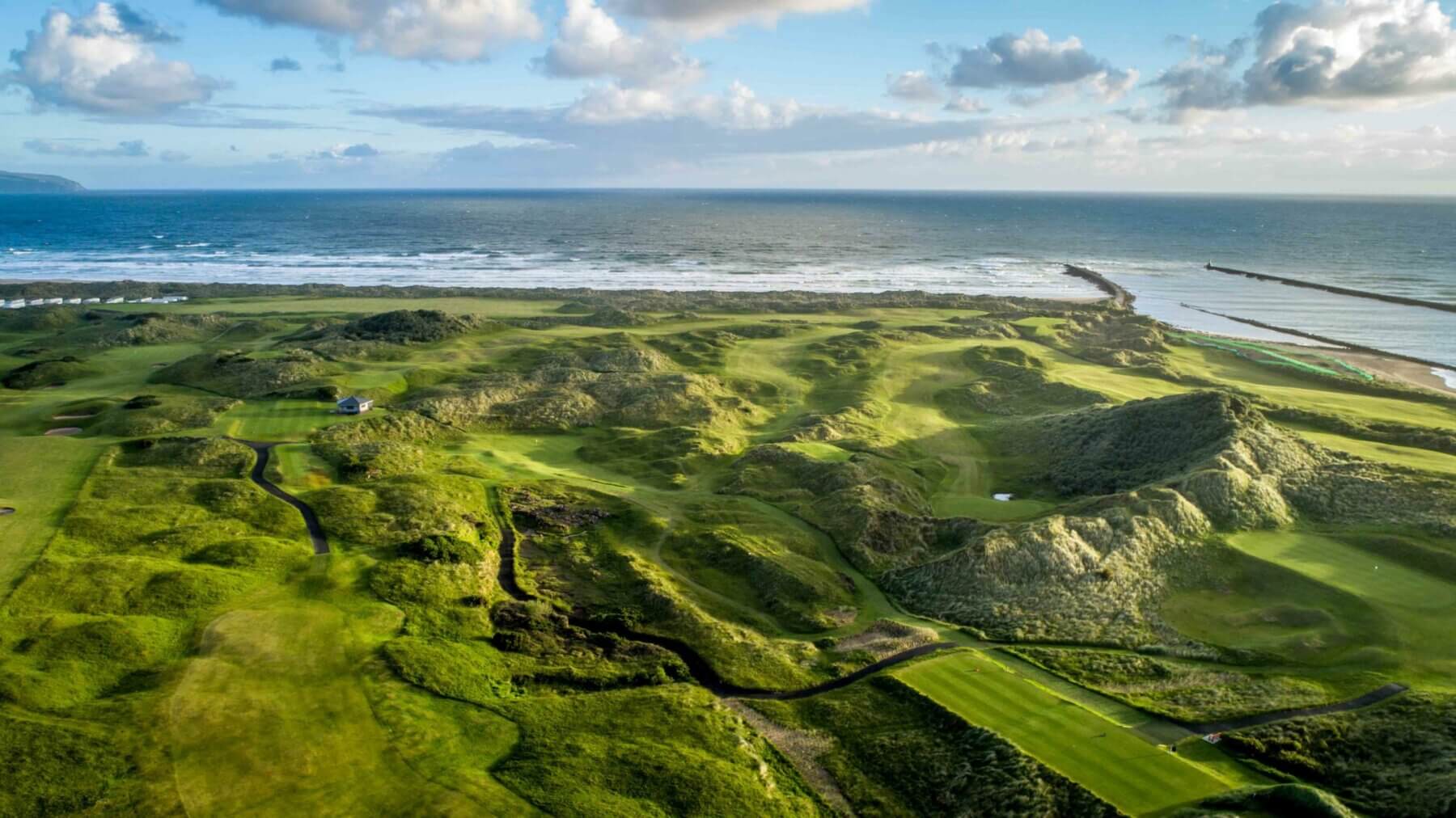Aerial image of the Castlerock Club, Northern Ireland