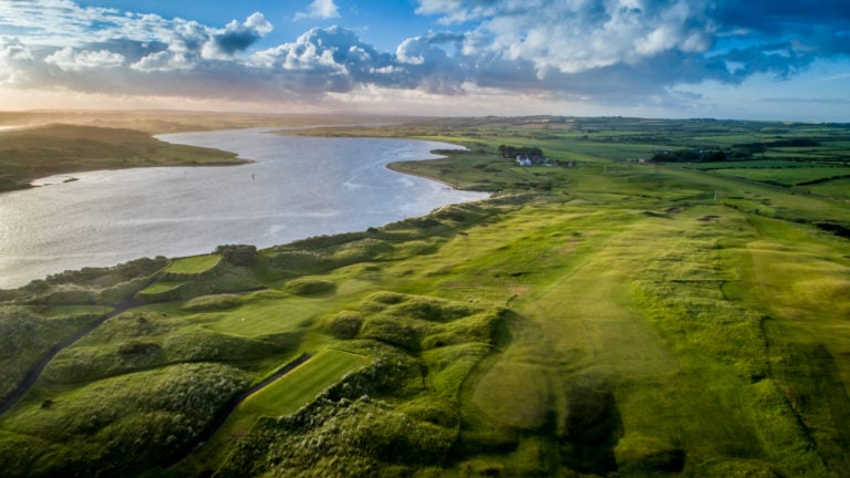 Aerial image of the golf course at Castlerock Club, Northern Ireland