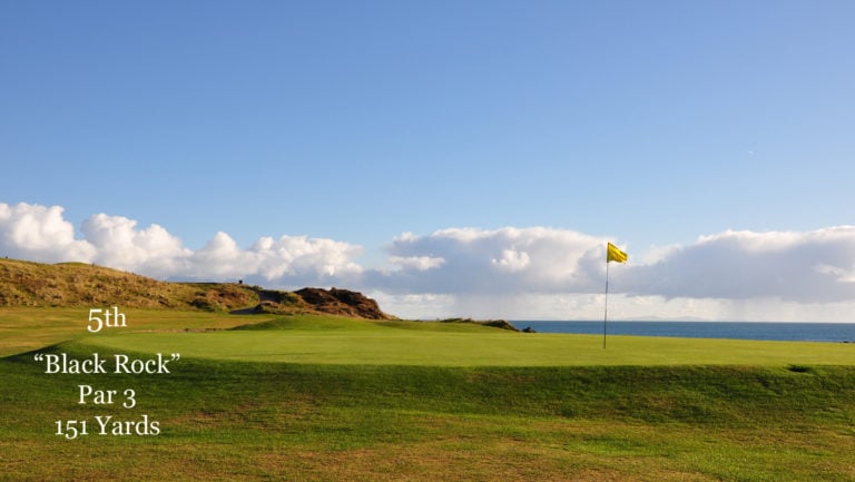 Image depicting the raised green at Ardglass Golf Club, Northern Ireland