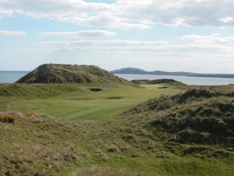 Image overlooking distant hills at The European Golf Club, Ireland