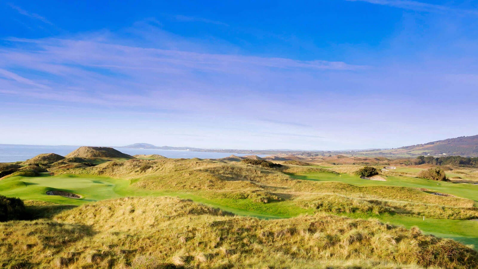 Image overlooking prime golf links layout at The European Golf Club, Ireland