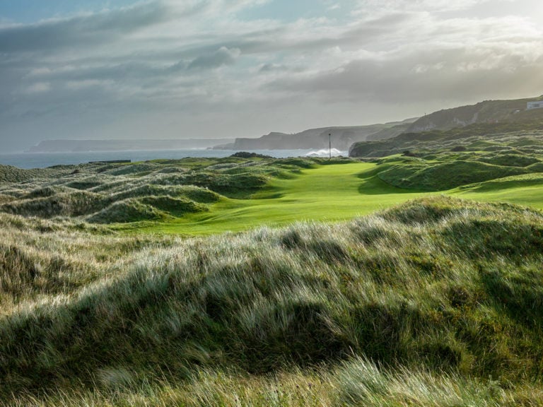Image depicting the 8th fairway and long grass at Royal Portrush Dunluce Golf Course, Portrush, County Antrim, Northern Ireland