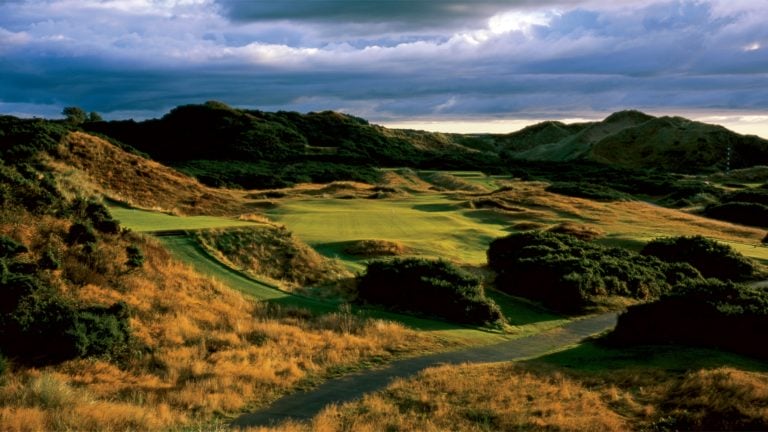 Image depicting the links golf course at Royal County Down Golf Club, Northern Ireland