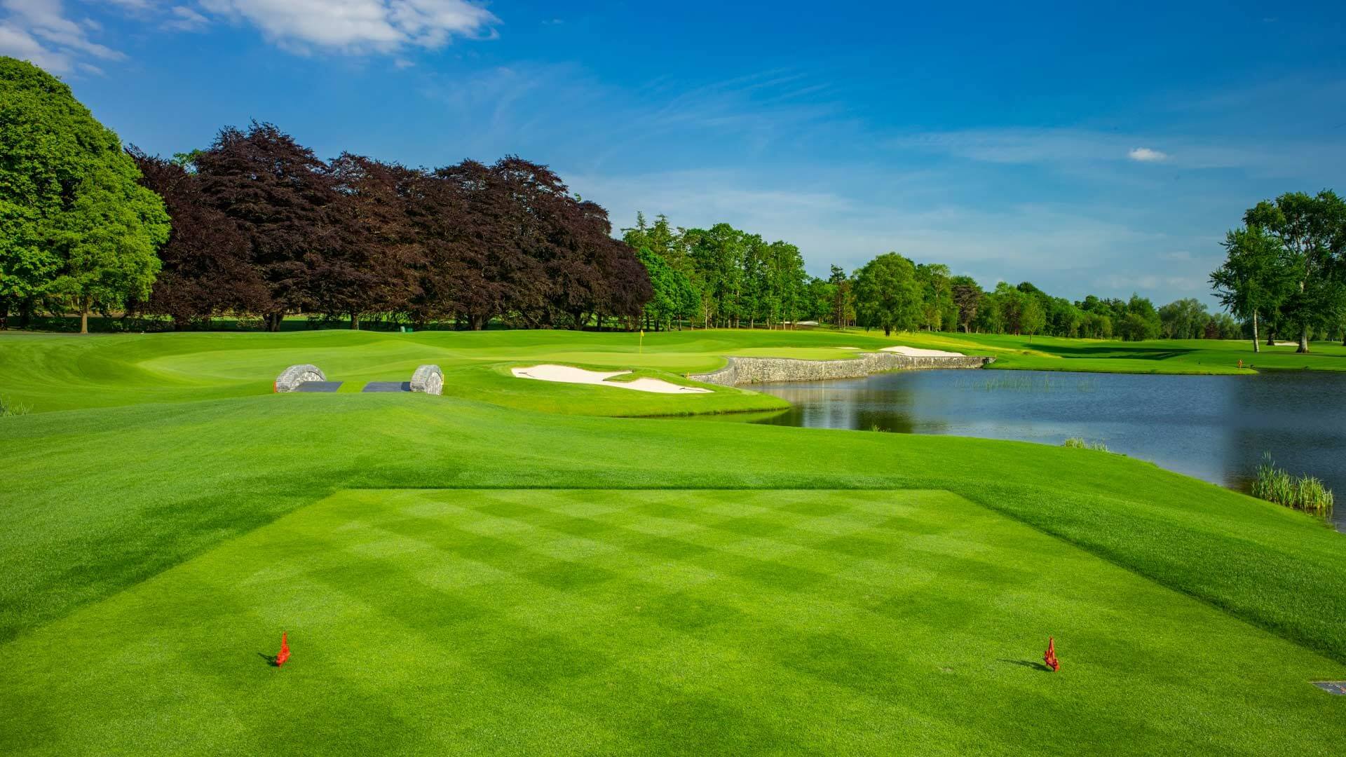 Image viewing the par-3 16th hole at Adare Manor, County Limerick, Ireland, Europe