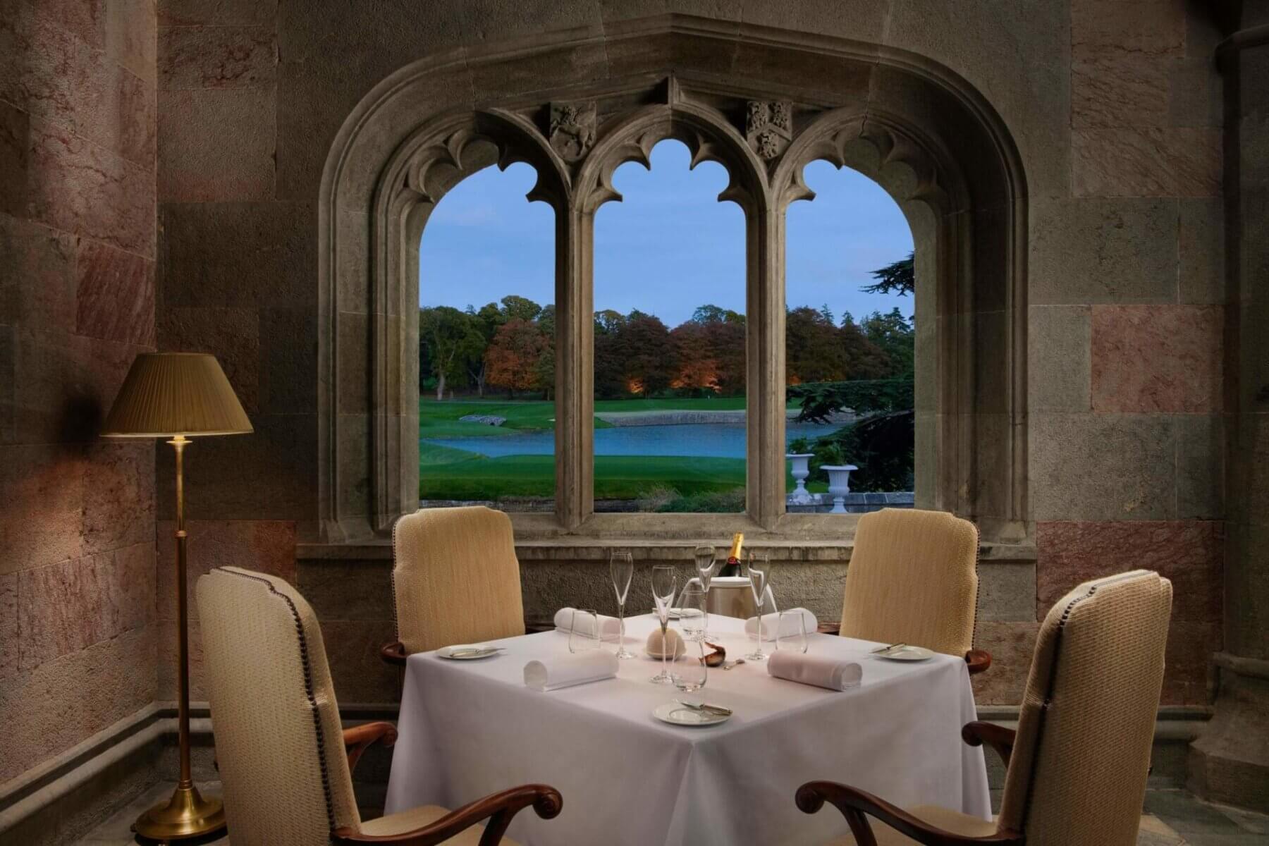 Image displaying The Oak Room dining setting at Adare Manor, County Limerick, Ireland, Europe