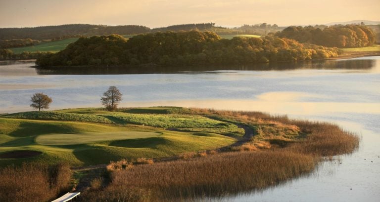 Image of the Par-4 7th hole at Lough Erne Resort, Fermanagh Count,Northern Ireland, United Kingdom