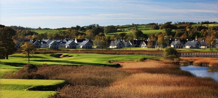Image of the par-3 18th at Lough Erne Resort, Fermanagh Count,Northern Ireland, United Kingdom