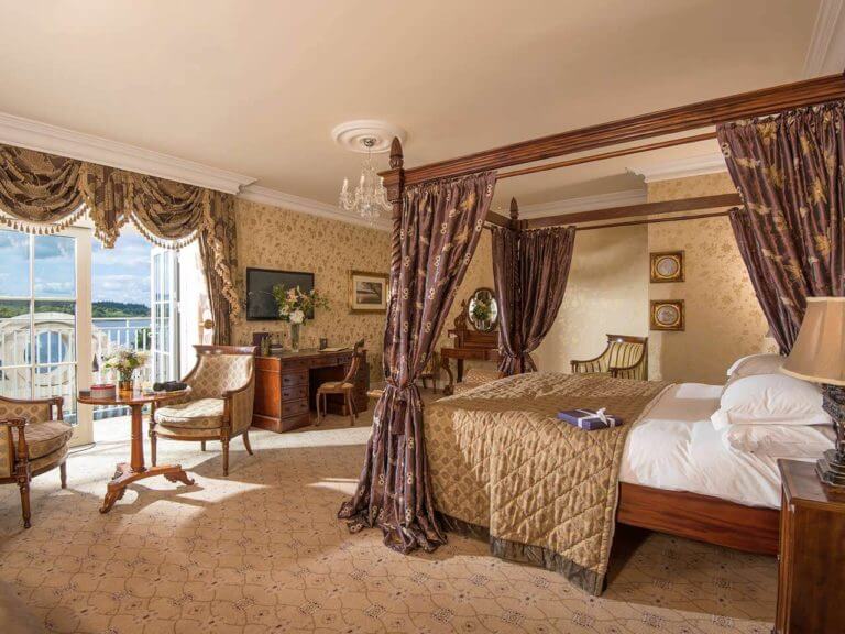 Image depicting the inside of a Lakeview Deluxe Suite at Lough Erne Resort, Fermanagh Count,Northern Ireland, United Kingdom