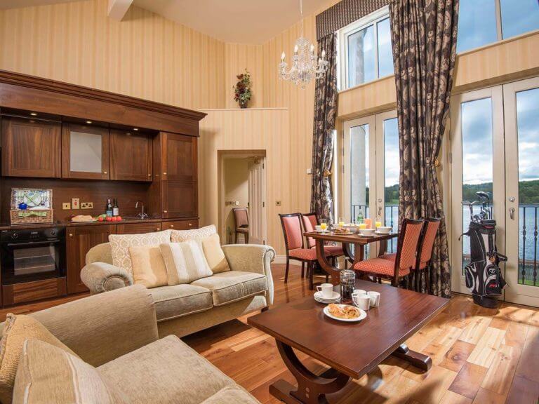 Image depicting the inside of a Lodge Suite, Lough Erne Resort, Fermanagh Count,Northern Ireland, United Kingdom