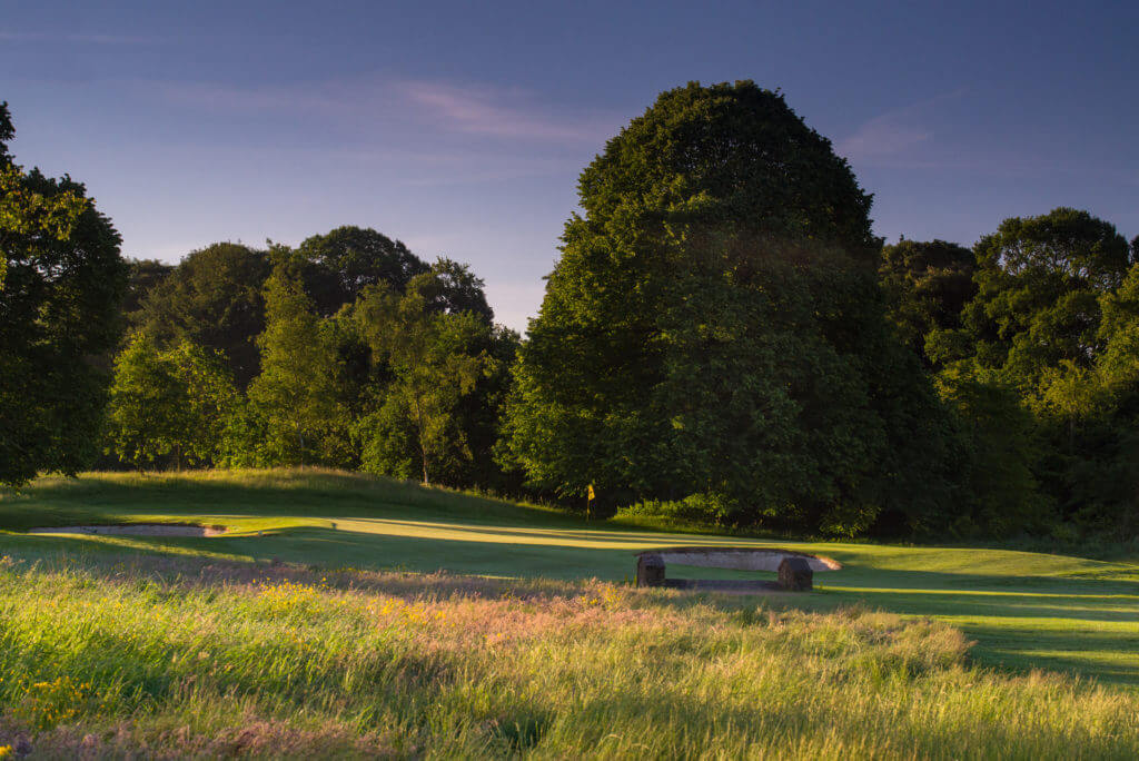 Image of the 12th green on the golf course at Galgorm Resort, County Antrim, Northern Ireland
