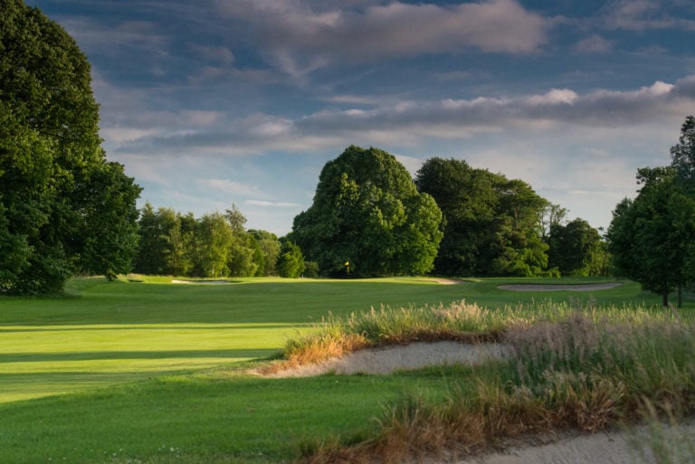 Landscape image of the 3rd hole on the golf course at Galgorm Resort, County Antrim, Northern Ireland
