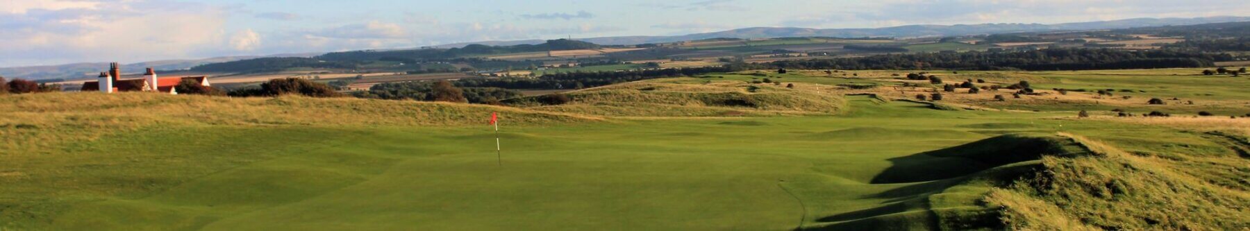Image displaying the links terrain on the Gullane No.2 Golf Course, East Lothian, Scotland, United Kingdom