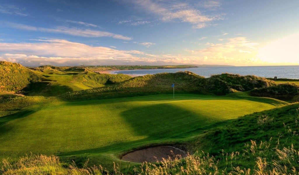 Image overlooking the multi-tiered 13th green on the Old Golf Course at Ballybunion, County Kerry, Ireland