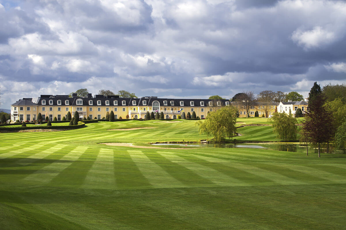 Image of the golf course and main building at Mount Wolseley Resort, County Carlow, Ireland, Europe