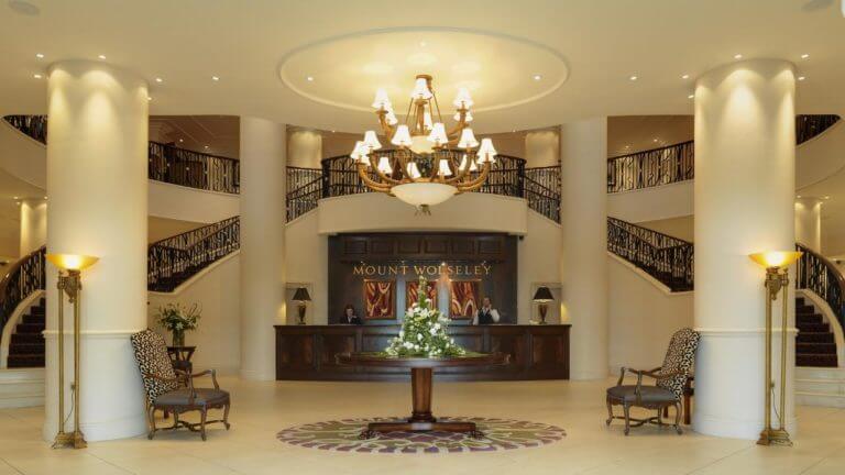 Image depicting the inside of the lobby at Wolseley Resort, County Carlow, Ireland, Europe
