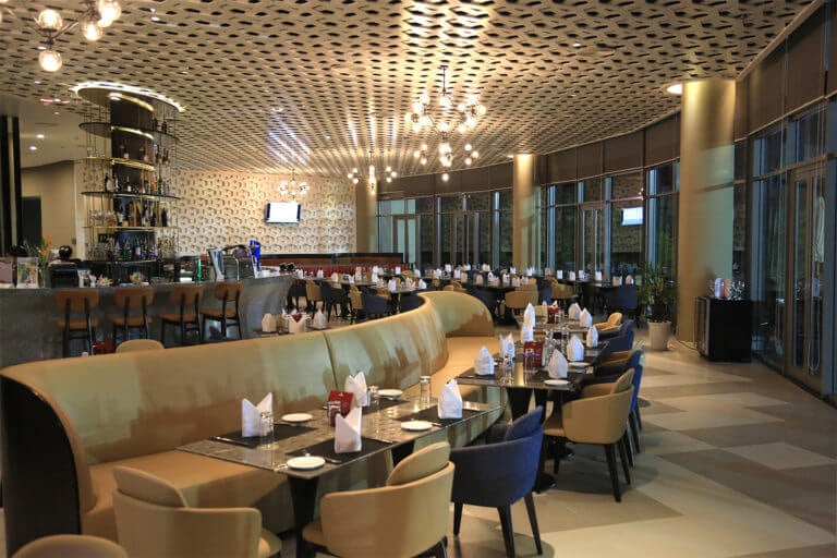 Image displaying the inside of the clubhouse restaurant at Ba Na Hills Golf Club, Da Nang, Vietnam