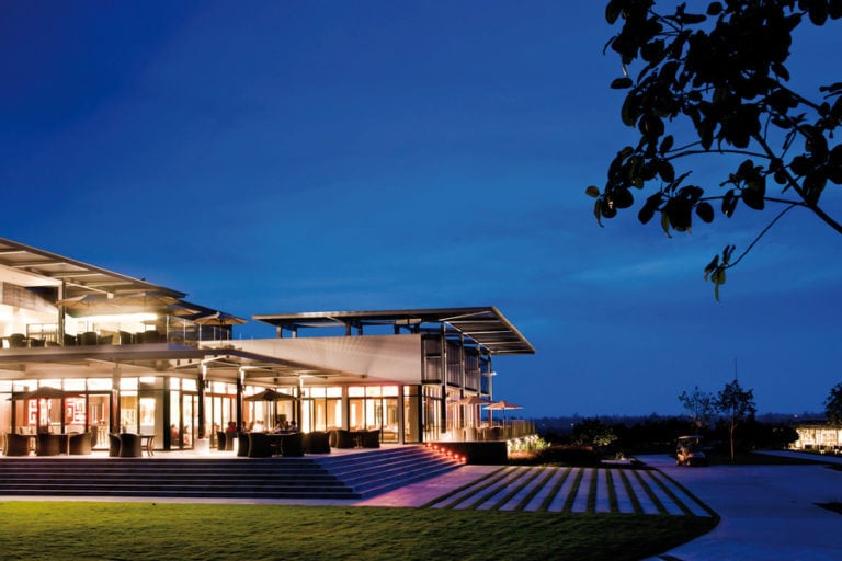 Image of the clubhouse at BRG Golf Course in Danang, Vietnam
